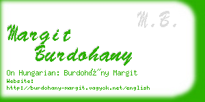 margit burdohany business card